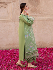 MAHNUR - 3PC LAWN EMBROIDERED SHIRT WITH CHIFFON EMBROIDERED DUPATTA AND TROUSER-BIC-3778