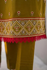 3PC LAWN EMBROIDERED SHIRT WITH LAWN EMBROIDERED READY TO WEAR DUPATTA-BIC-G01
