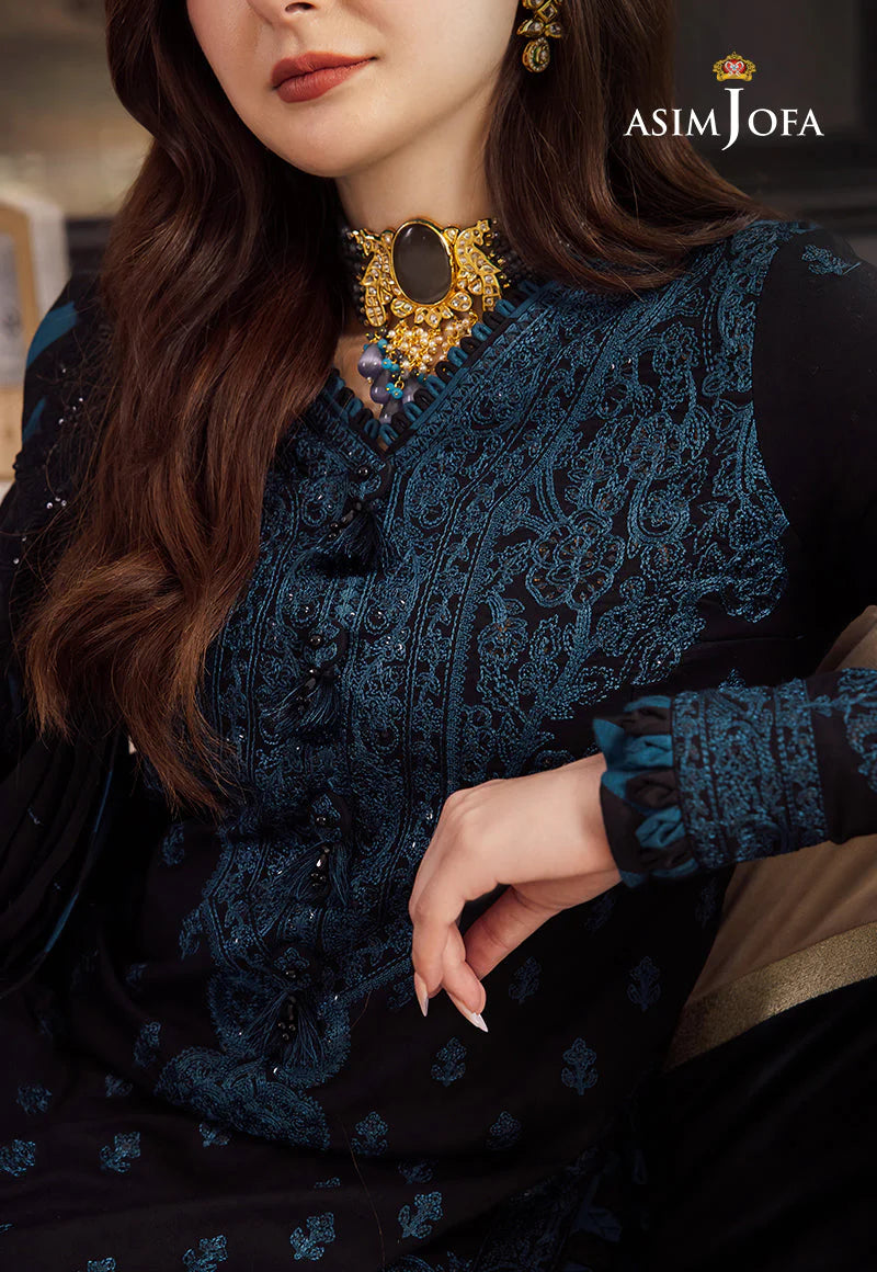 ASIM JOFA-3PC LAWN EMBROIDERED SHIRT WITH BAMBER CHIFFON EMBROIDERED DUPATTA AND LAWN TROUSER-BIC-3591